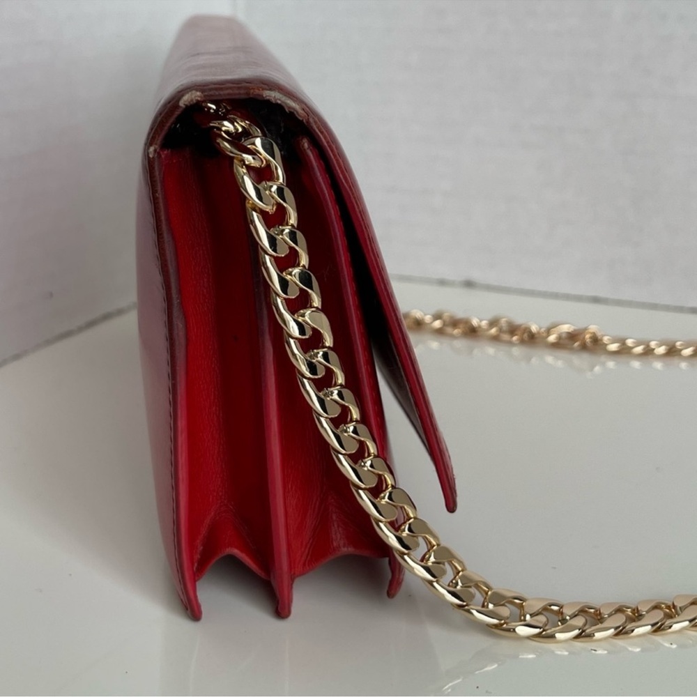 Loewe Red Leather Chain Wallet - Picture 6 of 16